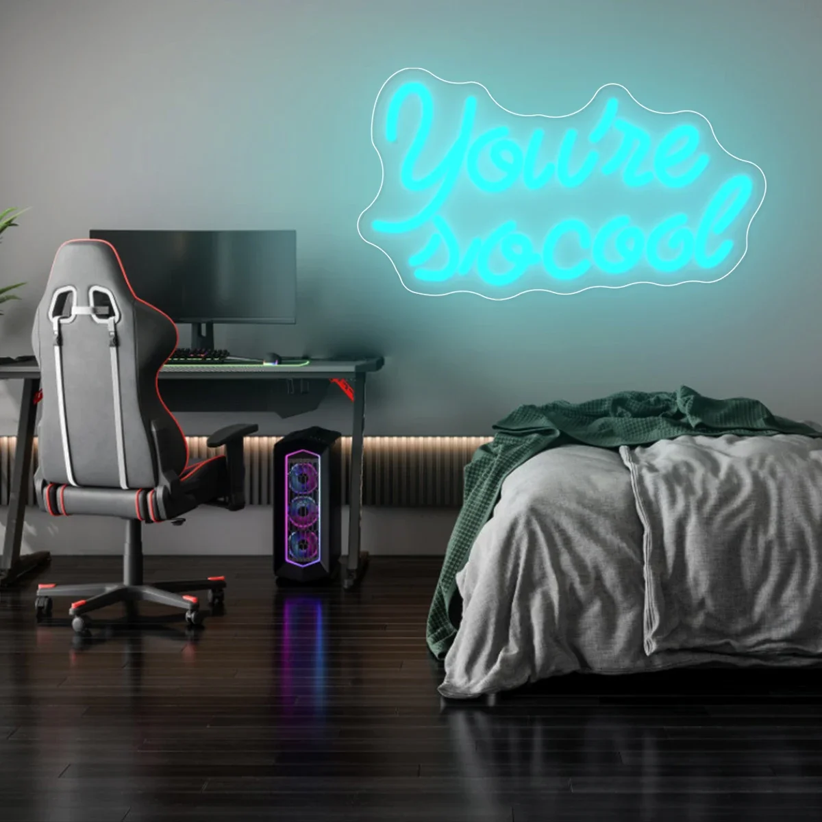 

You Are So Cool Neon Sign Ice Blue Letters Led lights Bedroom Decoration For Bar Living Room Art club Decor neon Birthday Gift