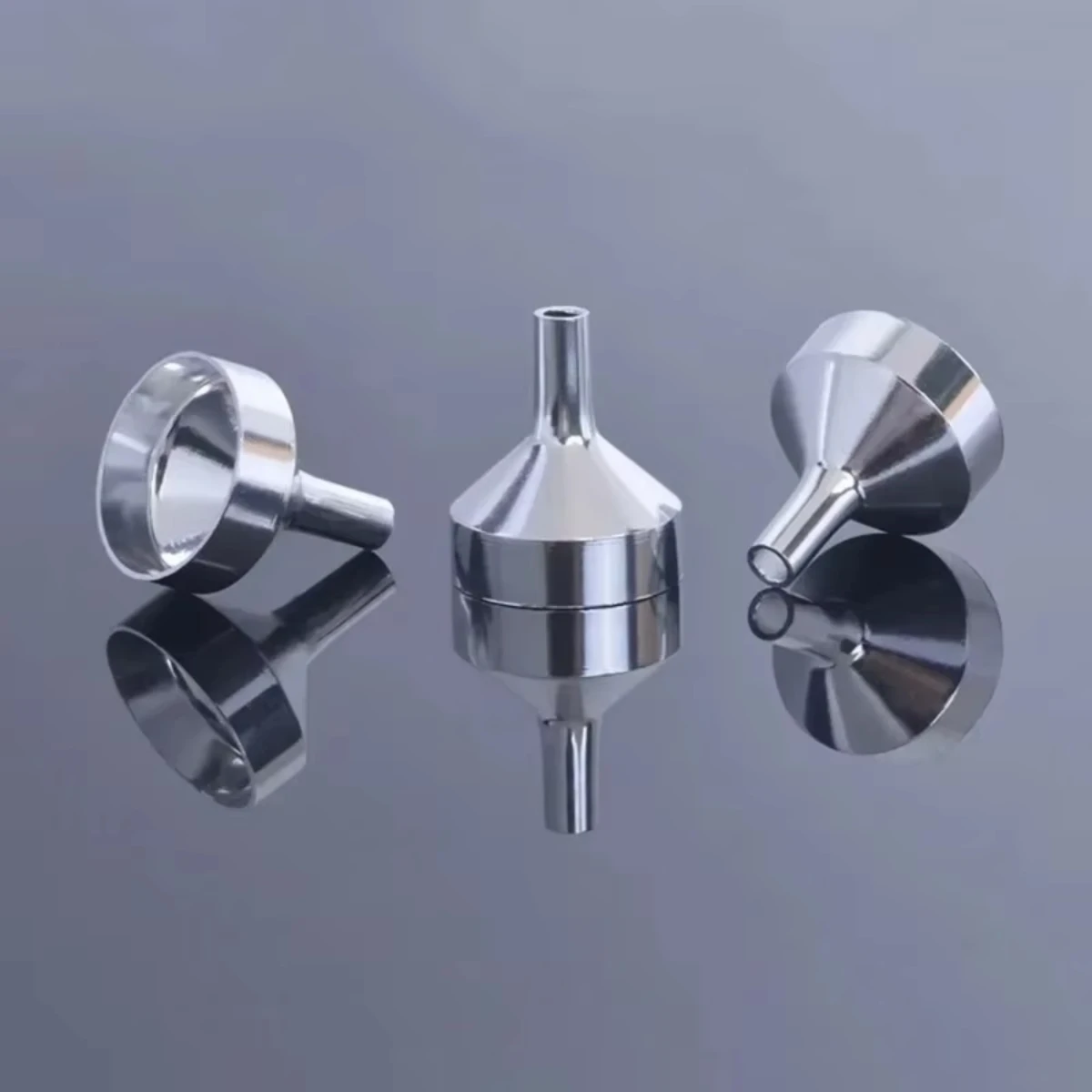 5Pcs Stainless Steel Mini Funnel Kitchen Oil Liquid Funnel with Detachable Filter Wide Mouth Funnel for Canning Kitchen Tools 2