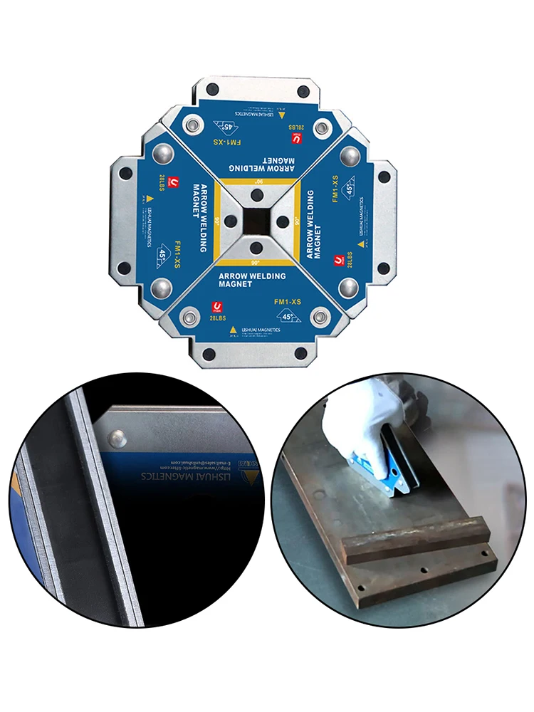 Fixateur de Soudage Magnétique Résistant, Multi-Angles, Positionneur de Soudage Aimanté, Outils de Localisation Auxiliaires en Ferrite, 45/90/135, 4 Pièces