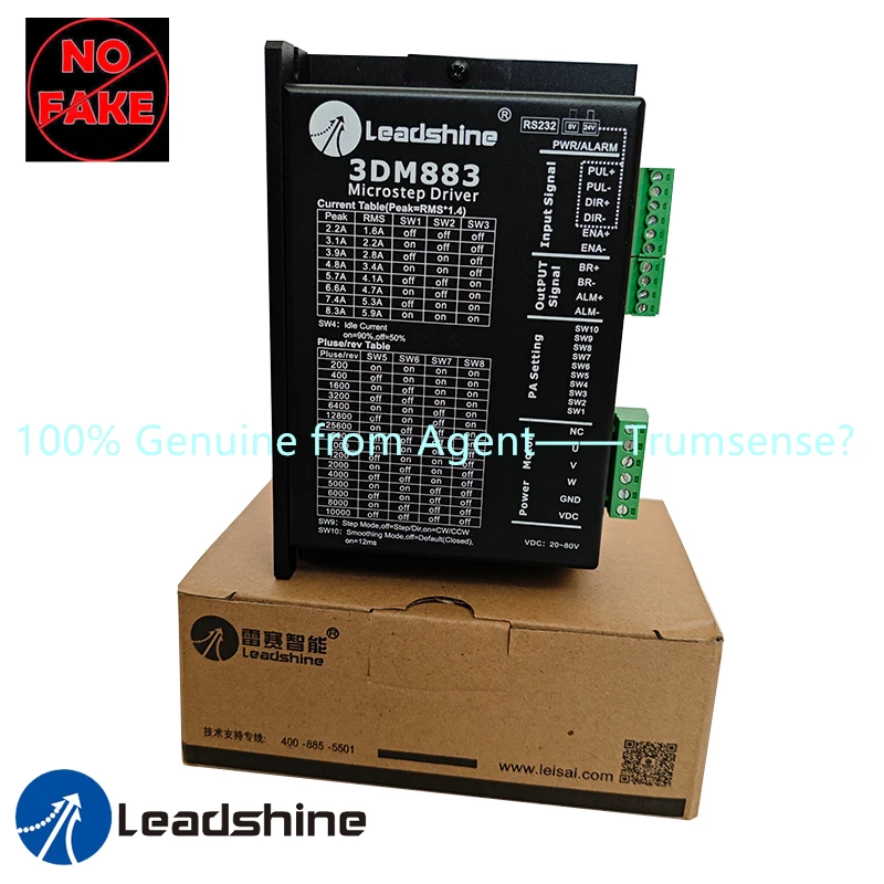 

Leadshine 20 to 74V DC Digital Stepper Motor Drive 3DM883 Replace 3ND883 Anti-Resonance Extra Smooth Motion Low Heating Noise