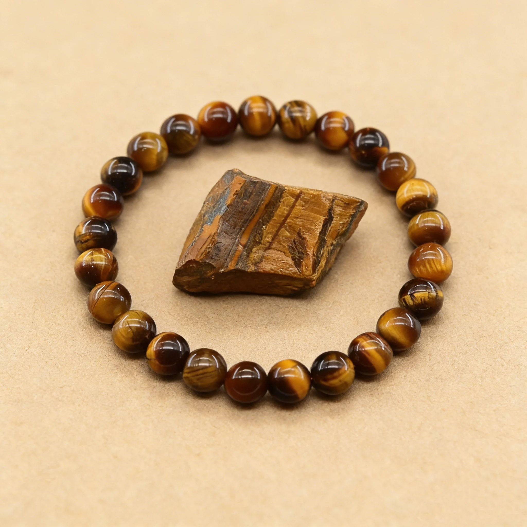 6 Colors Tiger Eye Citrine Obsidian Hematite Black Tourmaline Bracelet for Women Men, Lucky Feng Shui 8mm Natural Stone Beaded J