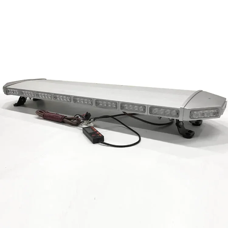 Vermelho azul âmbar 47 Polegada super fino veículo segurança carro caminhão barra de luz do telhado barra de luz do caminhão do carro com sirene e rádio