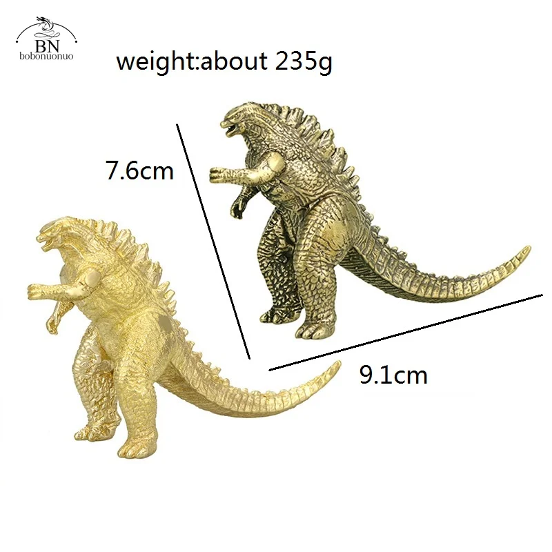 Heavy Brass Monster Dinosaur Figurines Miniatures Home Decoration Accessories Living Room Desktop Ornament Animal Statue Crafts