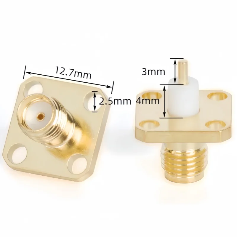 

SMA Female Jack RF Coax Connector 4-Hole Flange Solder Post Straight Goldplated New Wholesale