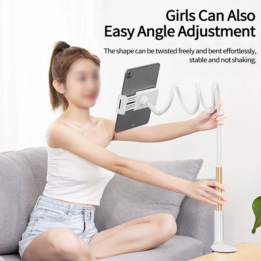 Lazy Goose Neck Mobile Phone Holder. 360° Rotating Long Arm Bedside Table Mobile Phone Holder Phone Accessories Phone Grip