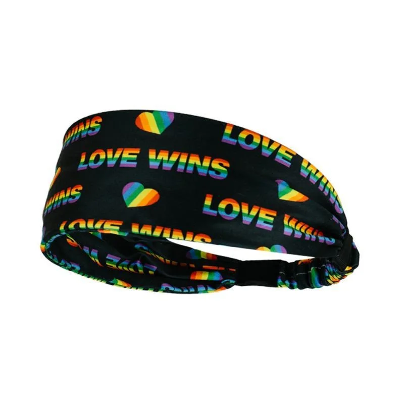 Rainbow colored elastic band exercise yoga sweatband headband makeup face wash headband