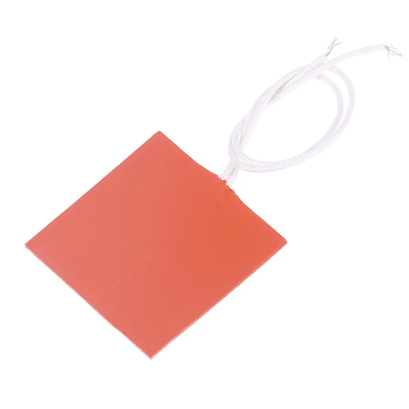 。1pc new 10W 12V Silicone Rubber Heating Pad Flat Heater Band Mat Plate Waterproof 3D Printer Glue Sticker Adhesive