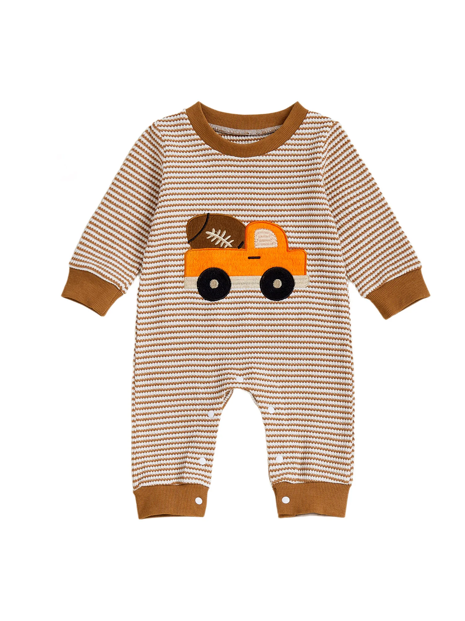 

Adorable Baby Girl Winter Knit Romper with Pom Pom Detail and Fleece Lining for Infant Toddler Warm Outfit