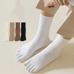 Toe Socks Men Cotton Five Finger Socks For Men Boy Solid Compression Knit Warm Fitness Sport Travel Socks With Toes Sokken Brand