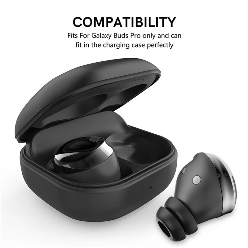 3 Pair Silicone Earbuds Anti-Slip Anti-Lost Comfortable Ear Caps for Samsung Galaxy Buds Pro Headphones (Black) NND