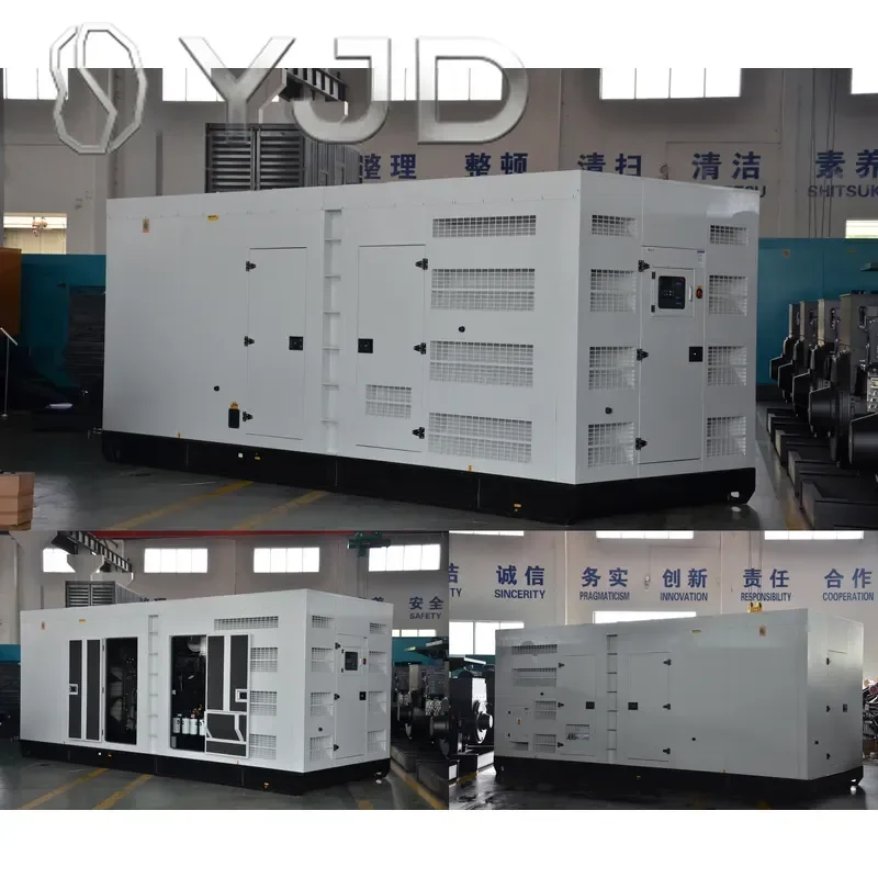 YJD Silent Canopy Global Warranty 1320KW 1650KVA Parkins diesel Generator with Brand Alternator Best Price Direct Sales Hot Sale