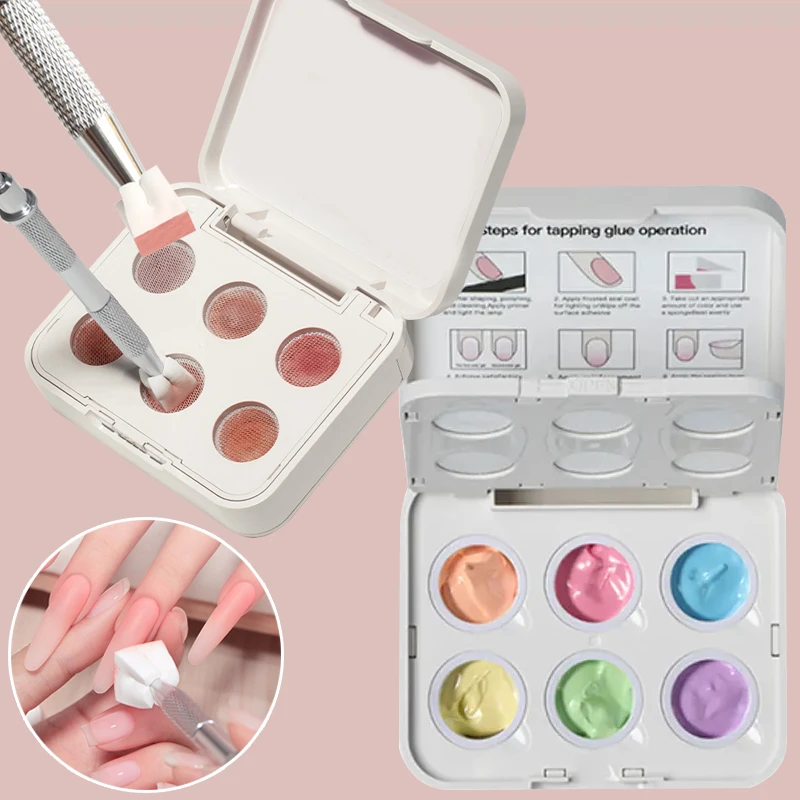 

Гель-лак для ногтей 6 цветов с эффектом воздушной подушки, градиентный, бело-черный, для рисования и создания румян, УФ/LED, снимаемый, для нейл-арта