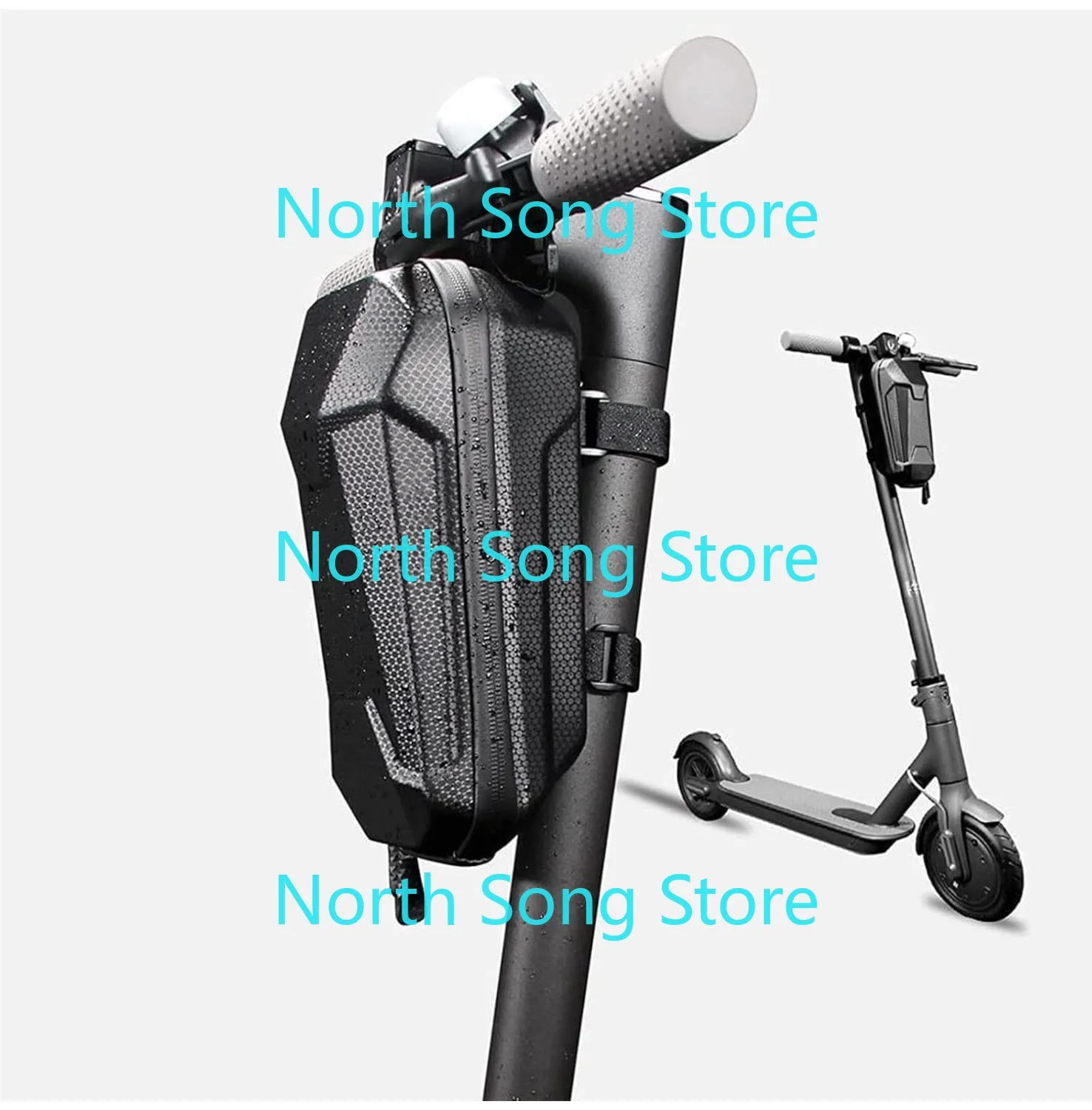 

Universal Electric Scooter Handlebar Bag, Scooter Storage Bag, EVA Hard Shell Bags Waterproof Reflective Bicycle Skateboard Bag