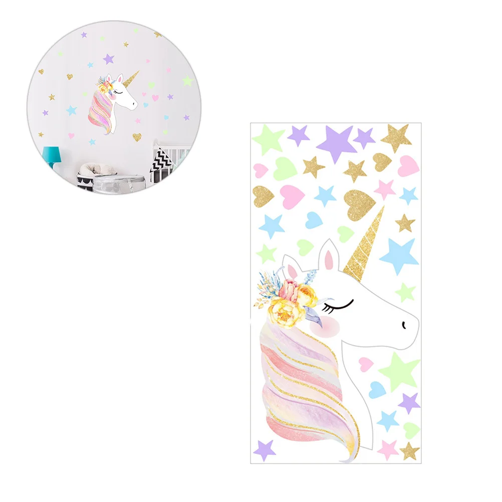 

DIY Removable Star Unicorn Wall Stickers PVC Decals Waterproof for Living Room Bedroom Home Decor DIY Wall Stickers