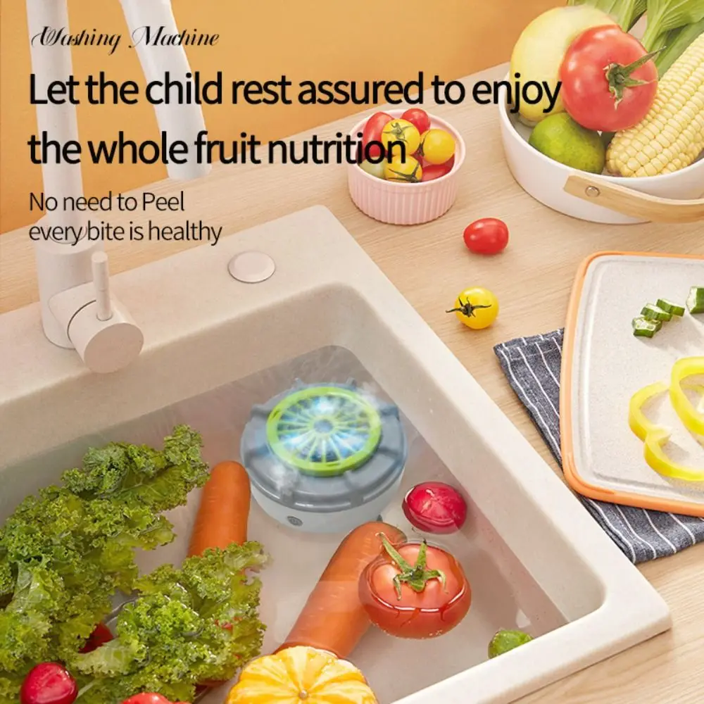 

Fully Automatic Fruit Cleaner Machine Waterproof Large Capacity Electric Food Purifier Multi Functional Portable