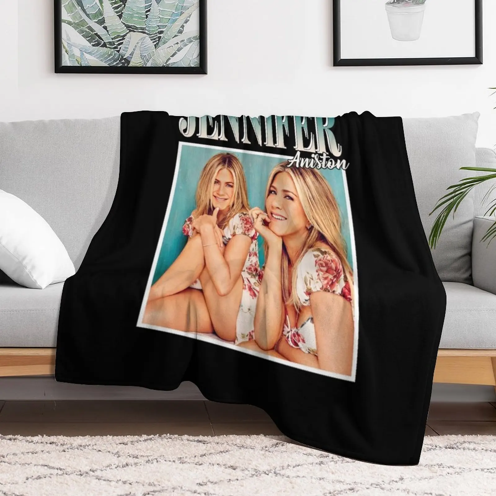 Jennifer Aniston 90's Vintage Throw Blanket Luxury Brand Weighted Blankets