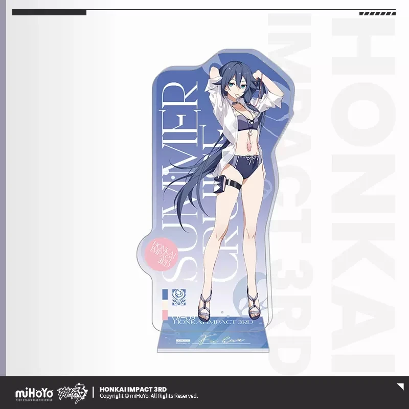 3D Game Honkai Impact 3 Cosplay Standbeeld Zomer Cruise Accessoires Anime Badmode Stand Bronya Kiana Acryl Cijfers Ornamenten