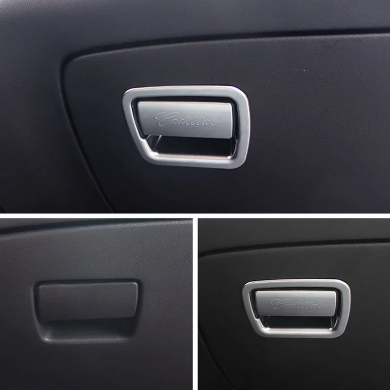 Quality Inner 2PCS Matte Storage Box Handle Switch Cover Trim For Cadillac XT5 2016 17 For Cadillac XT5 2016 17