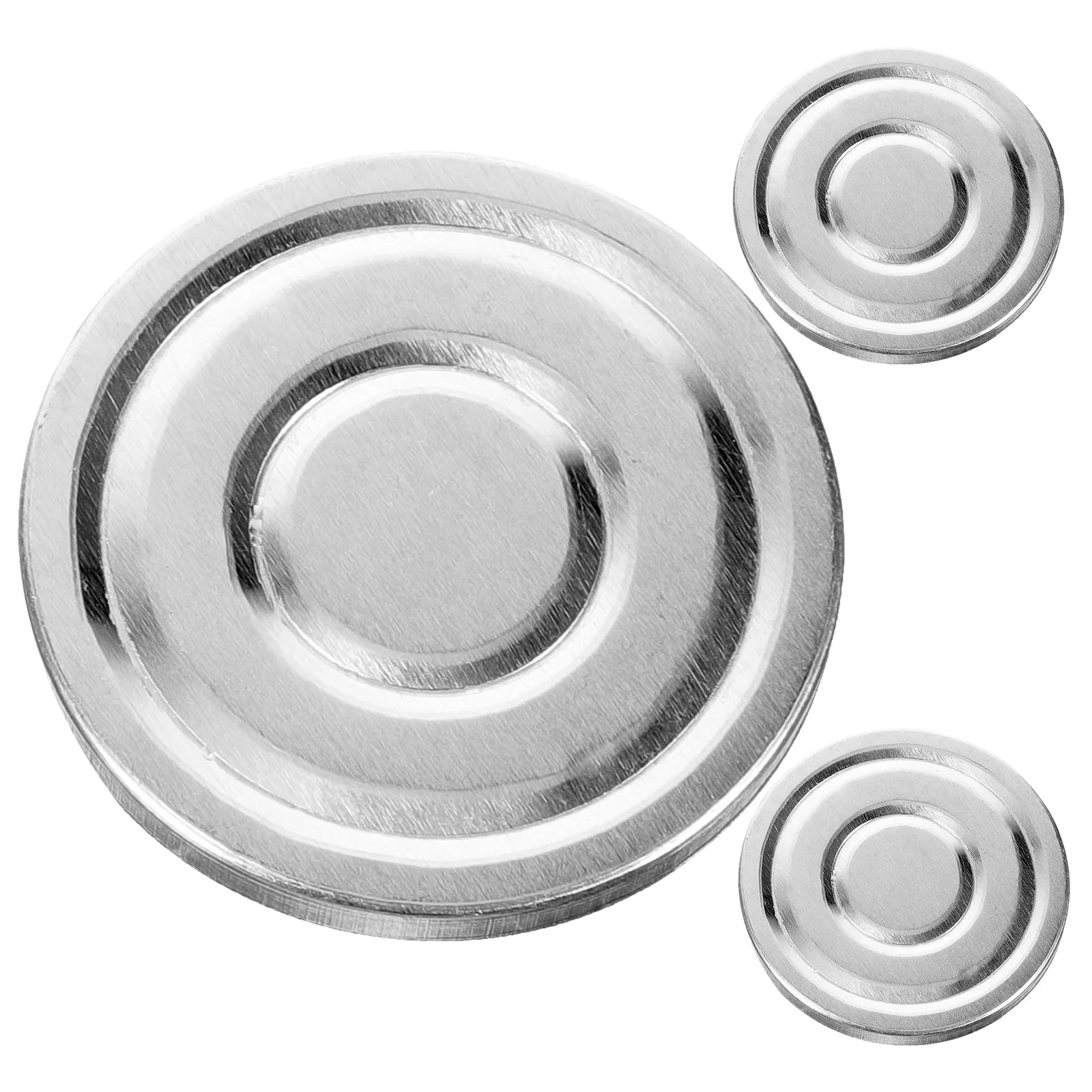 3pcs Aluminum Eyeshadow Pans Empty Blusher Container Diy Makeup Palette Portable Storage Case Durable Powder Tray