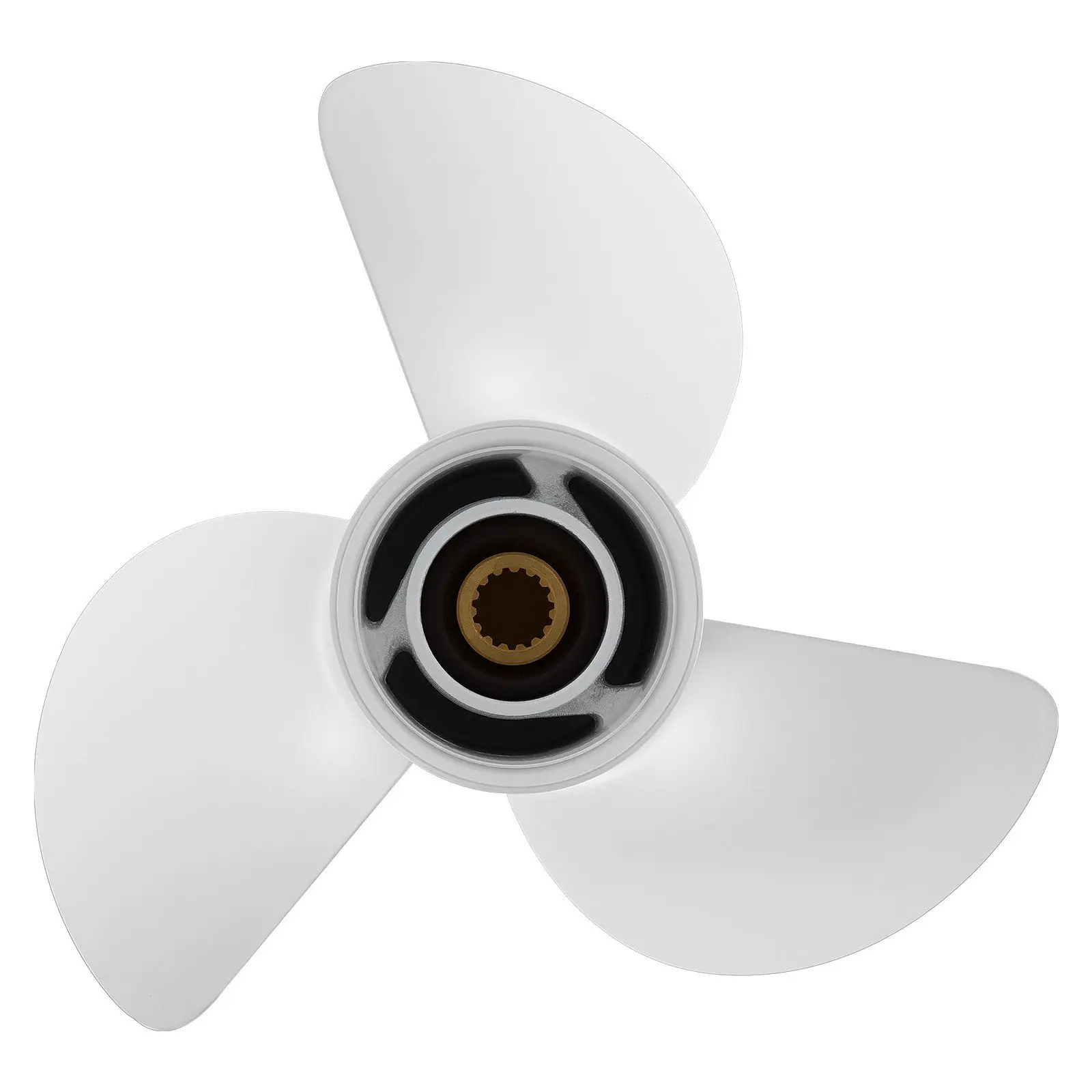 

Outboard Propeller, Upgrade OEM 15 Spline Tooth Aluminum Outboard Boat Propeller Fit Yamaha Engines 60-130 HP, 4-1/4" Gearcase,