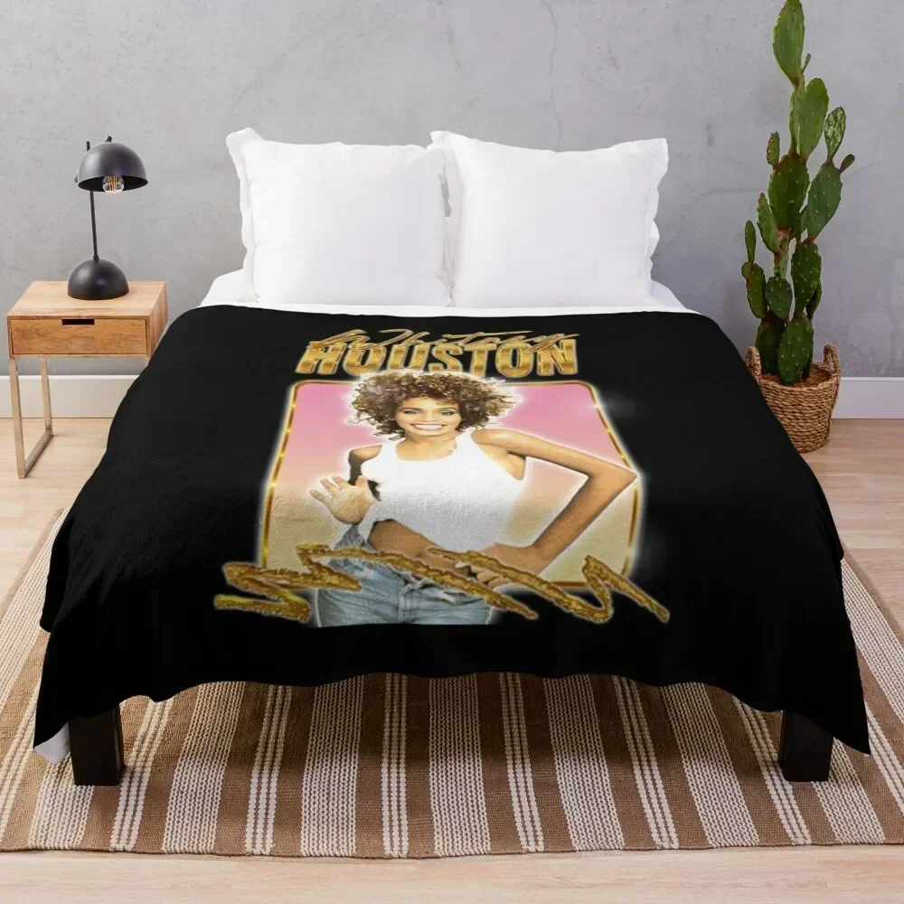 

Whitney Houston Throw Blanket Cute Comforter Hair Plush Blankets