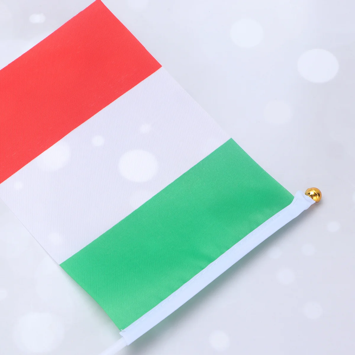 

12Pcs Italy Desktop Flag Tabletop Decor Polyester Plastic Base Design for Home Office Party Celebration Desk Ornament