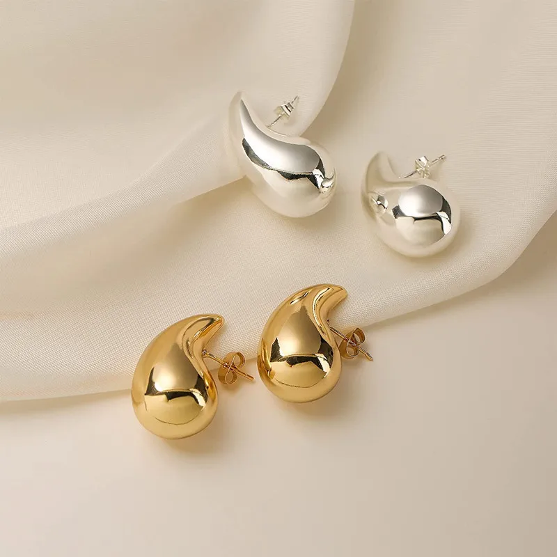 Korea's New Design Fashion Jewelry Gold Color Luxury Zircon Water Drop Earrings for Elegant Women's Wedding Party Accessories image 2