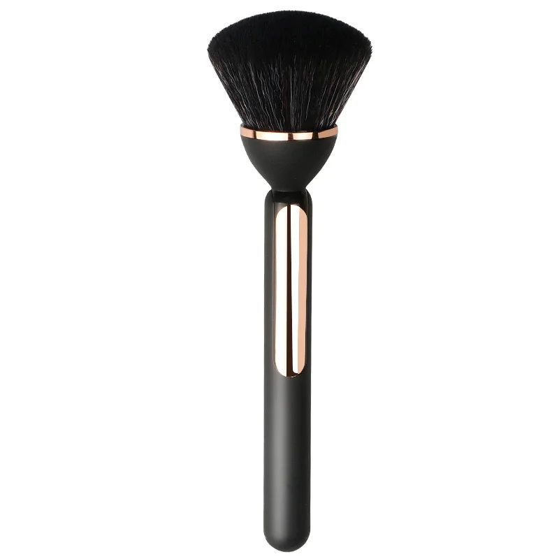 Large Coverage Mineral Powder Brush Soft Synthetic Fiber Face Flat Kabuki Pressed Powder Mineral Blush Brush