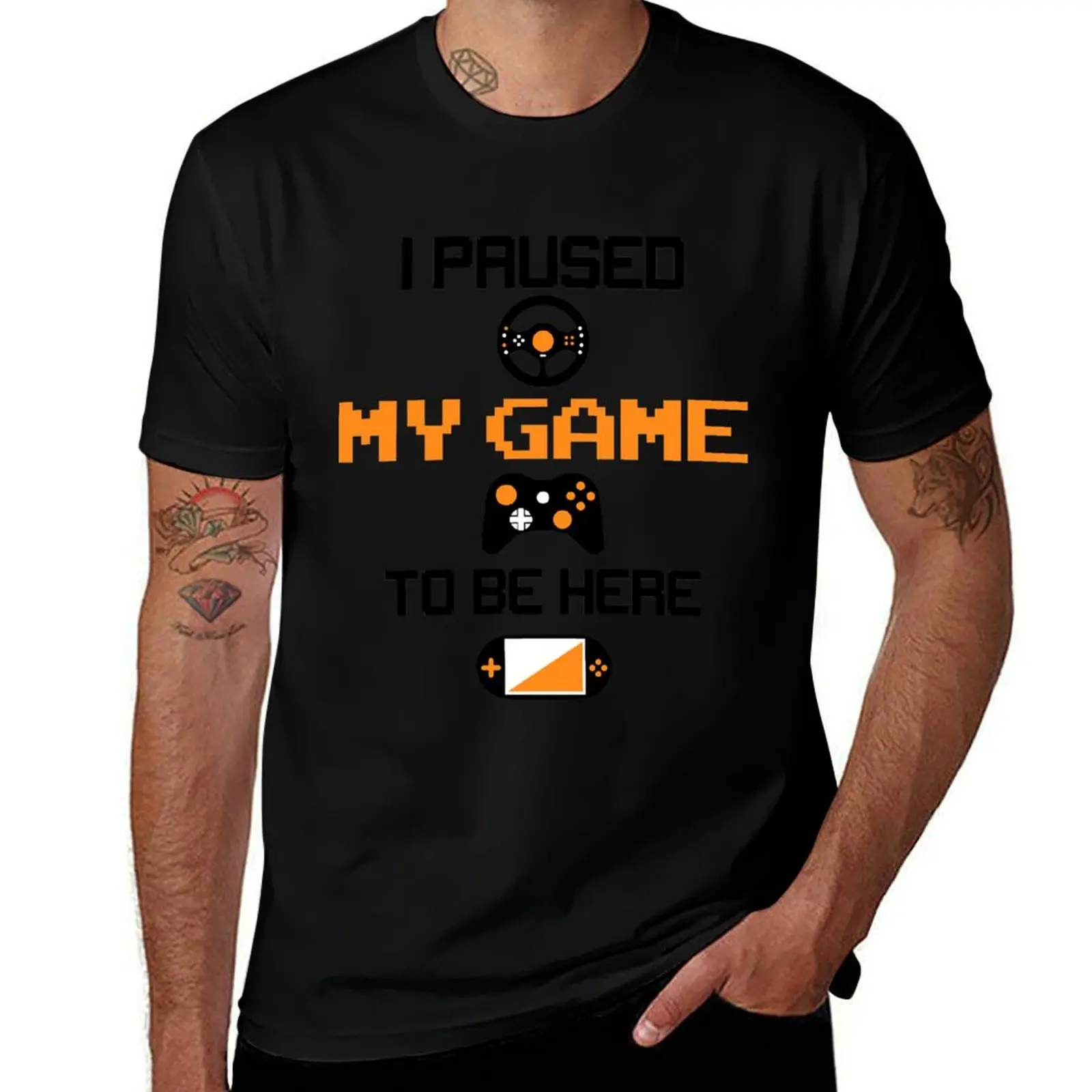 I Paused My Game To Be Here Slim Fit T-Shirt Independence Day Short Sleeve T-Shirt