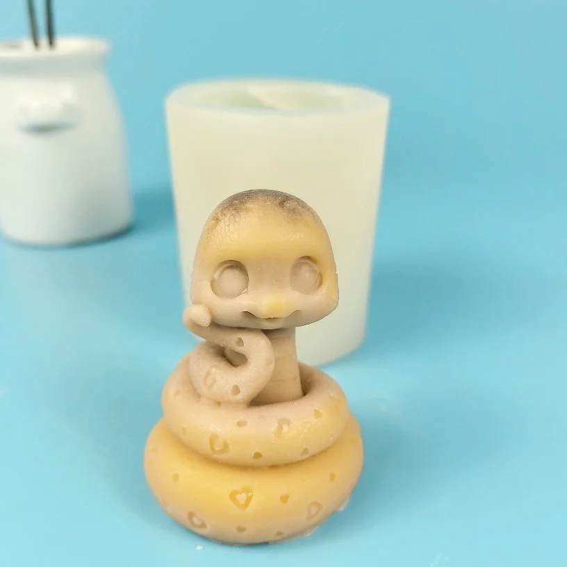 

Snakes Mold Love Pattern Cute Snake Soap Molds Silicone 3D Wedding Birthday Clay Resin Mould