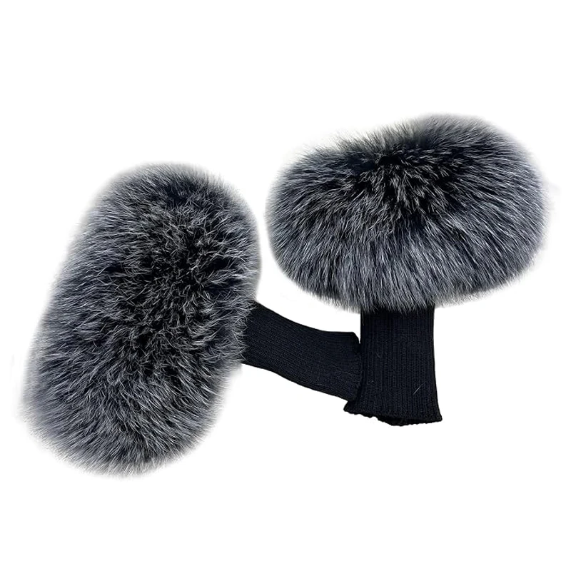 100-real-fox-fur-cuffs-winter-wrist-warm-knitted-elastic-sleeves-women's-natural-fox-gloves-arm-warmers-wristband-oversleeve