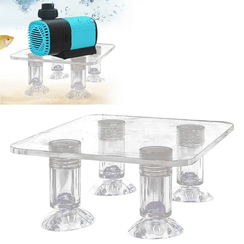 Aquarium Pump Stand Shockproof Water Pump Riser Lightweight Transparent Aquarium Accessories for Enhanced Aquarium Functionality