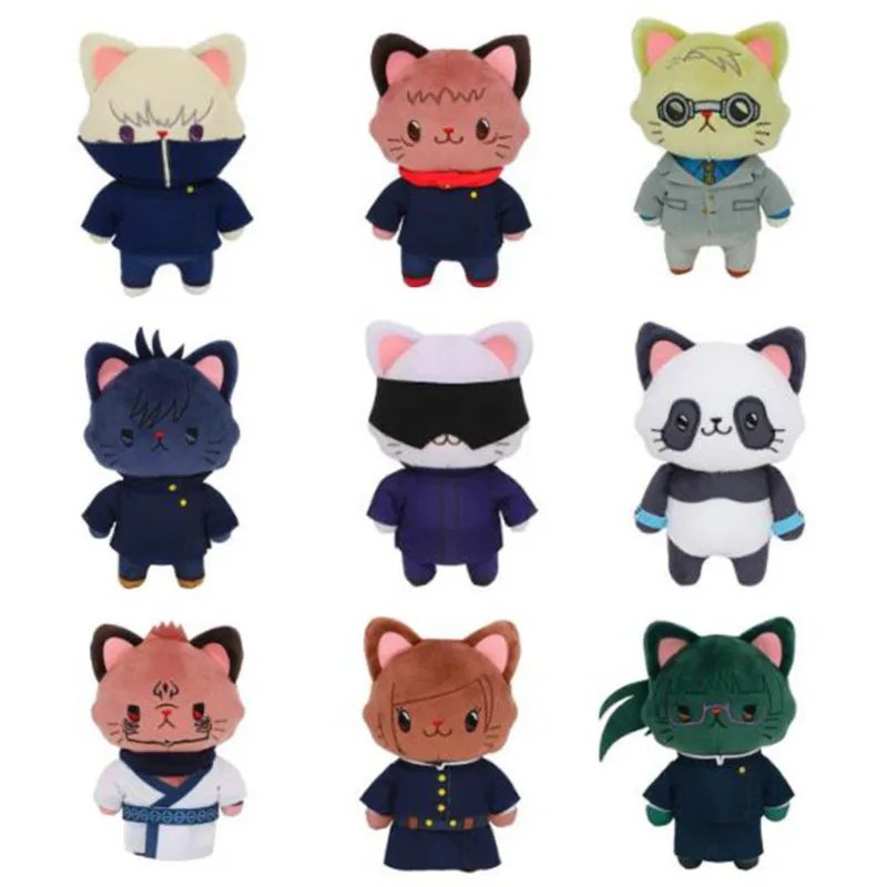 Jujutsu Kaisen Plush Gojo Satoru  Geto Suguru Plushie Keychain Cute Gojo Satoru Cat Cartoon Anime Doll Soft Toys Gift For Kids