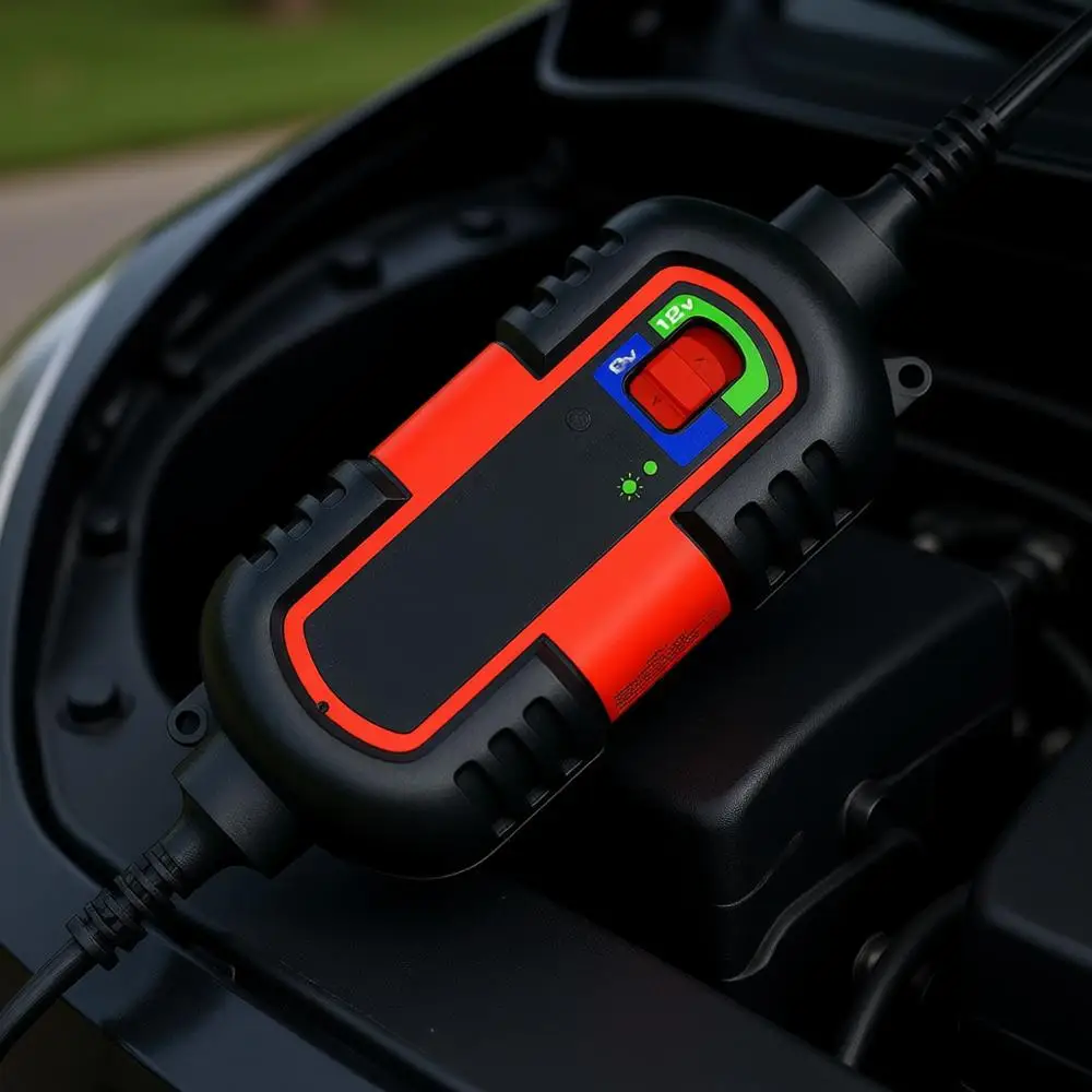 

Automatic 6V/12V Battery Maintainer with Cable Clamps and O-Ring Terminals, Multi, 1.5 Amp