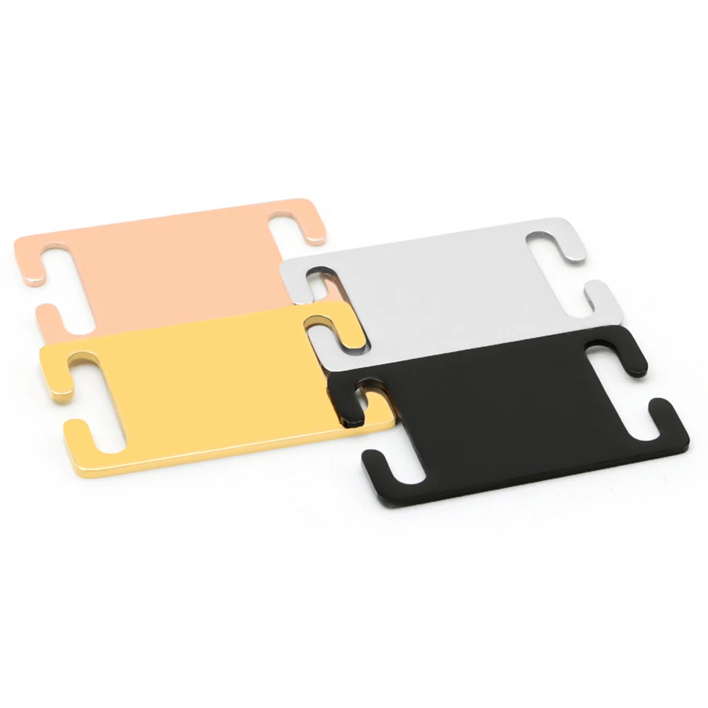 20Pcs Personalized Pet Dog ID Tag Square Plate Mirror Stainless Steel Ornament Customized Engraving Metal Anti-lost Nameplate Co
