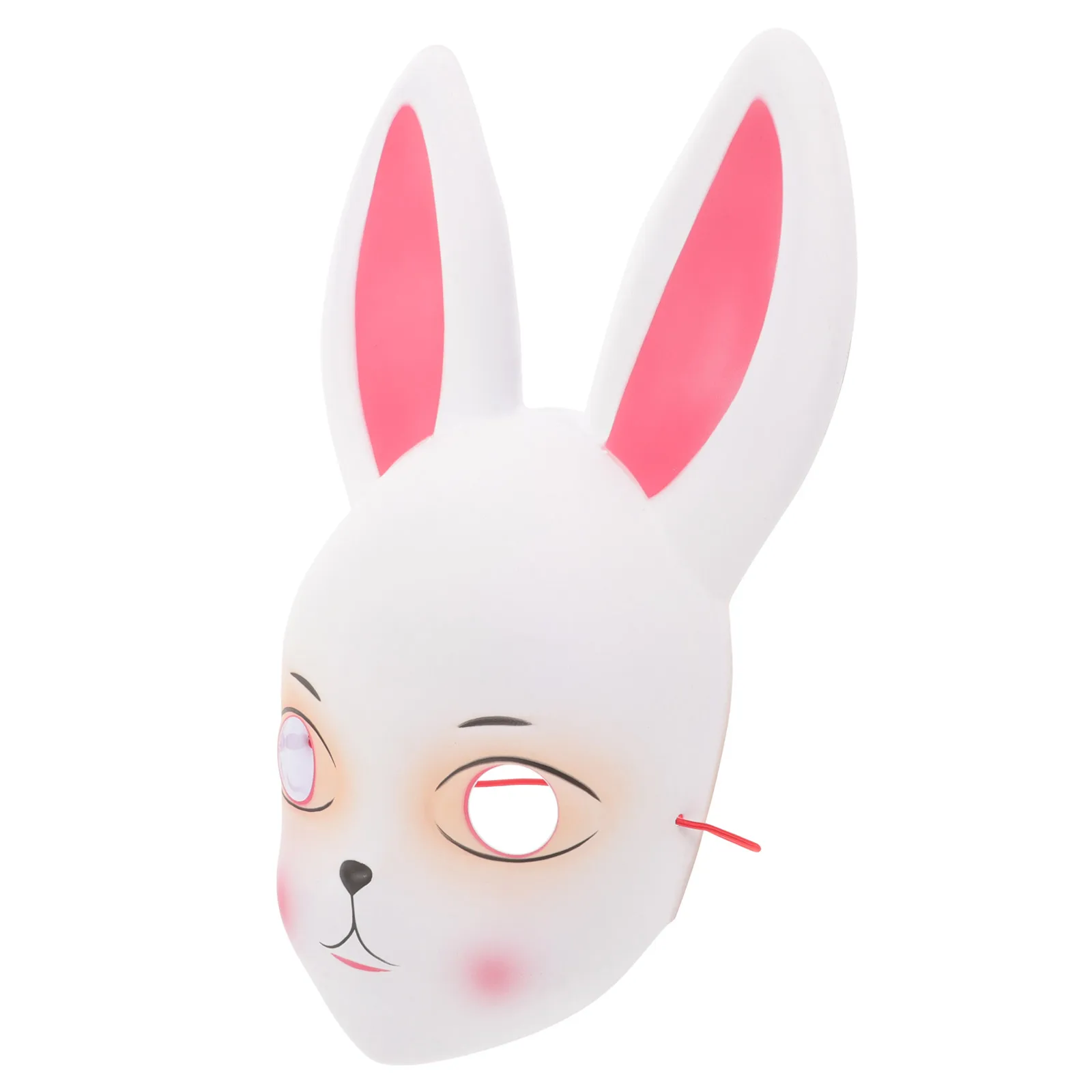 

Bunny Mask White Rabbit Ear Prop Lightweight Reusable Plastic Cosplay Accessory Easter Halloween Party Masks