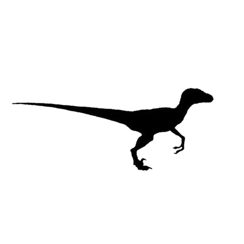 Persoonlijkheid Silhouet Running Velociraptor Auto Sticker Cartoon Motorfiets Sticker Decoratieve Auto Kras Decoratief Model, 10Cm