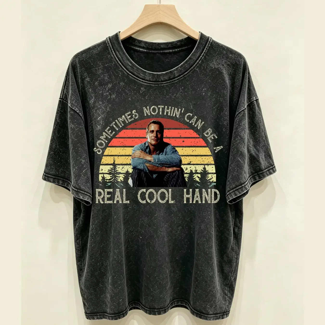 washed T Shirt Luke Jackson Sometimes Nothin' Can Be A Real Cool Hand Vintage Movies Quote 2023 vintage Washed designer clothes