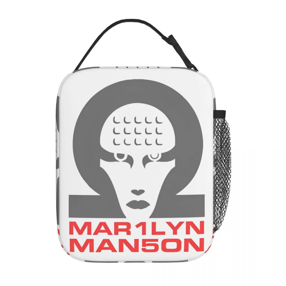 Marilyn Manson Gothic Singer Product Insulated Lunch Tote Bag For Picnic Food Storage Bag Portable Cooler Thermal Lunch Boxes