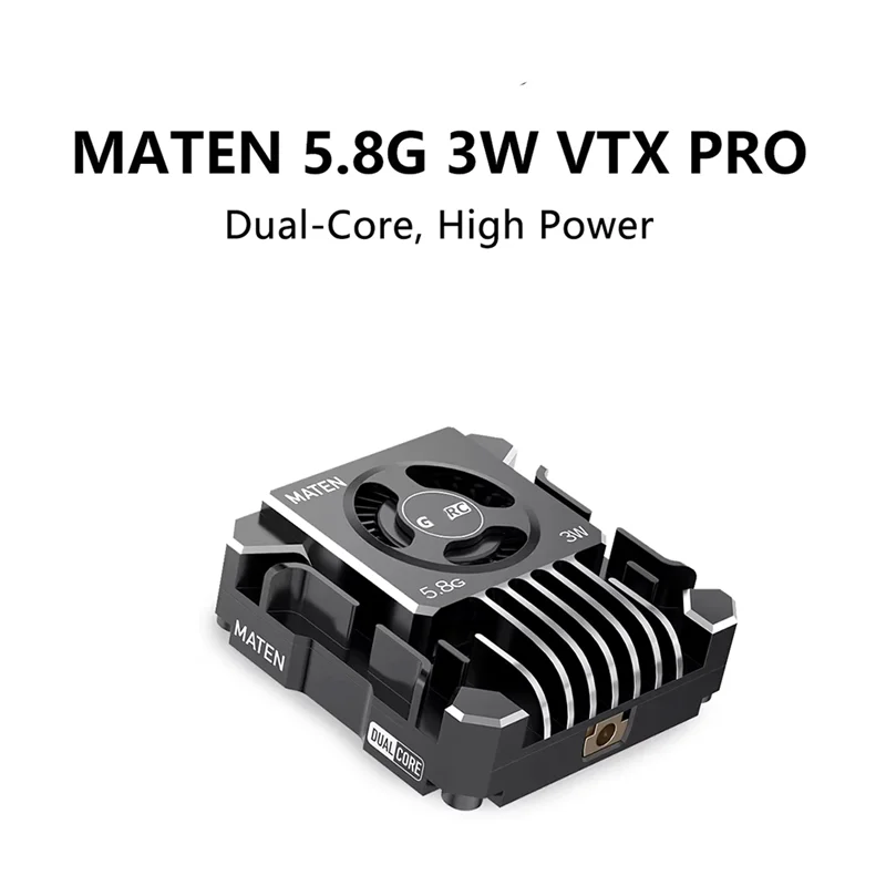 

-FDDT For GEPRC MATEN 5.8G 3W VTX PRO 3000Mw 80CH Video Transmitter DC7-36V Built In Mic For FPV Long Range Racing Drone