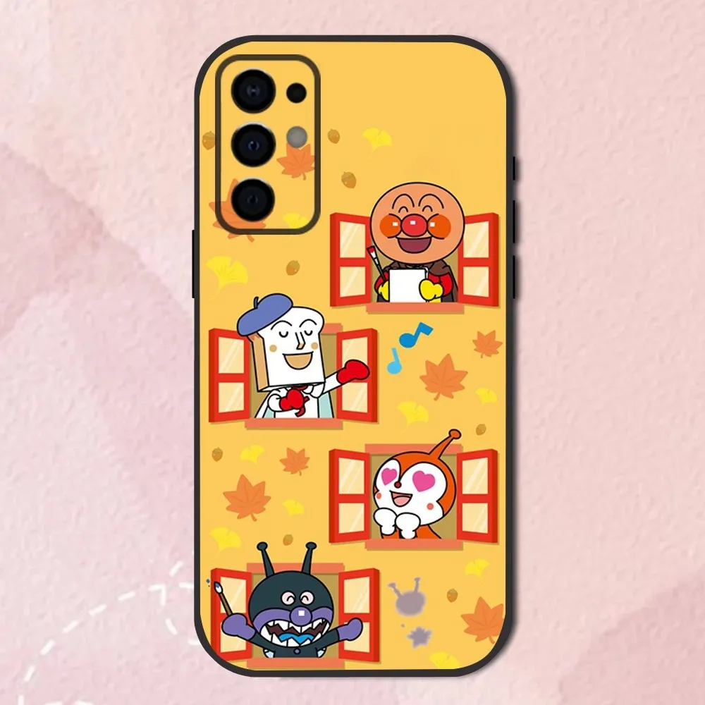 Anime A-Anpanman Cute Phone Case For Samsung S24,S21,S22,S23,S30,Ultra,S20,Plus,Fe,Lite,Note,10,9,5G Black Soft Shell