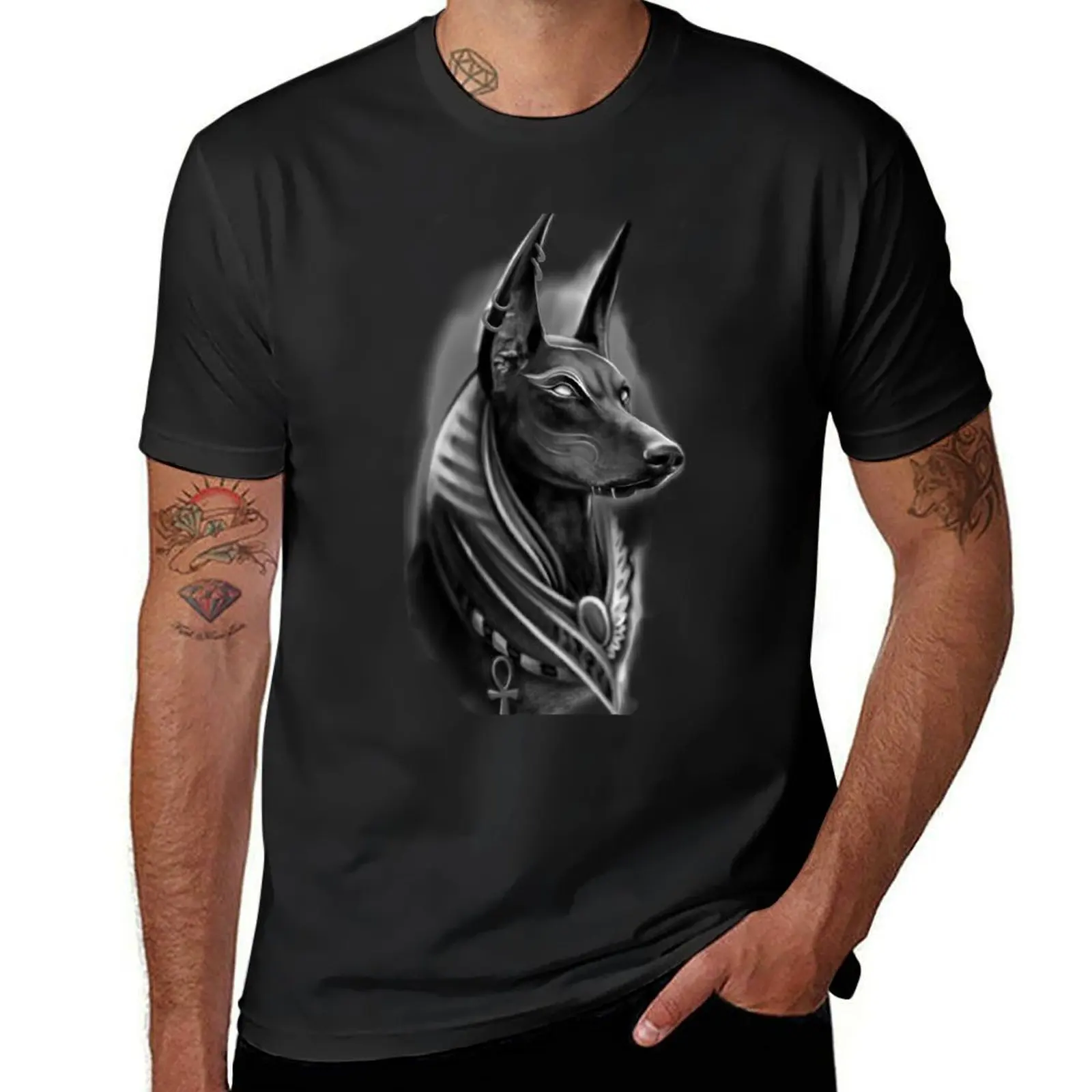 Anubis Re-imagined T-Shirt anime Short sleeve tee men workout shirt