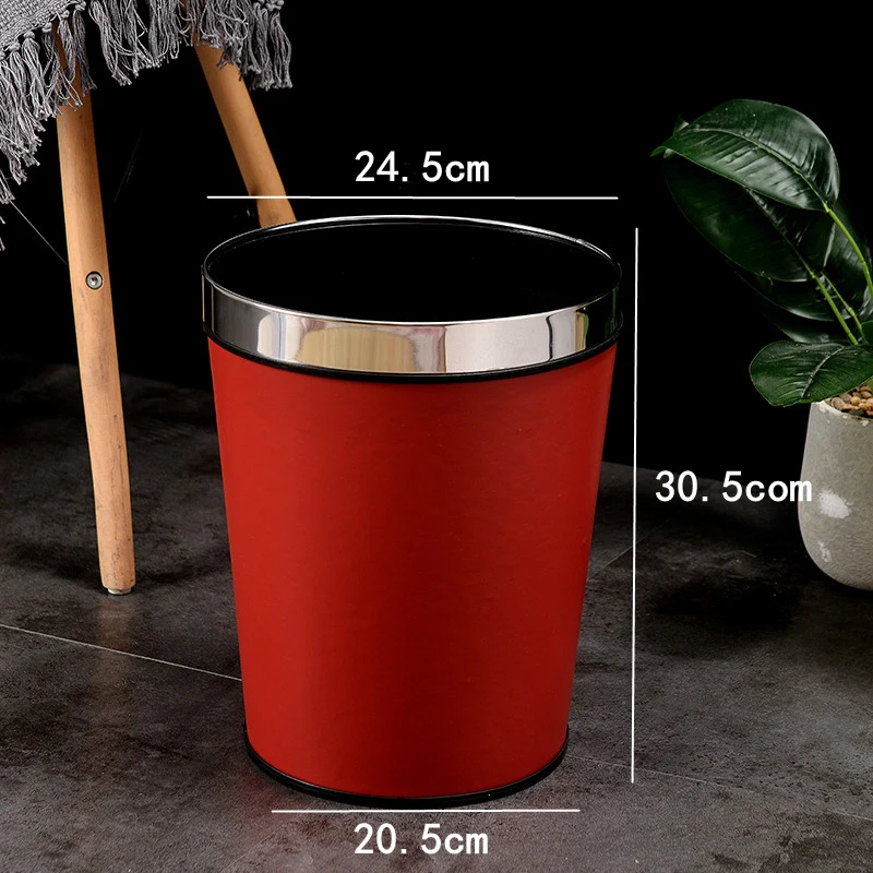 Waste Bin Room Garden Aesthetic Charms Bins Gold Recycle Cleaning Garbage Bucket Office Toilet Poubelle Home Items Bins