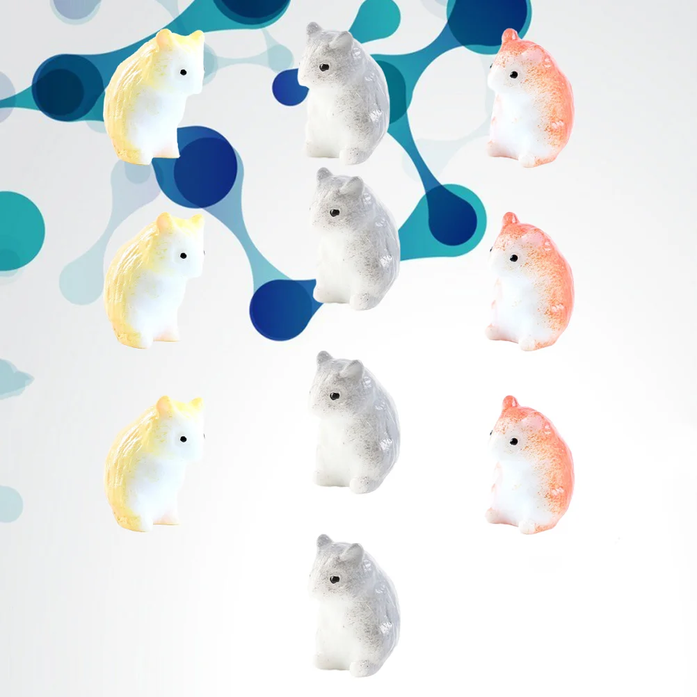 10 قطعة الفئران الحرفية الراتنج منحوتات حديقة صغيرة Diy بها بنفسك المشهد الصغير الديكور الخبز زخرفة كعكة ديكور عصاري