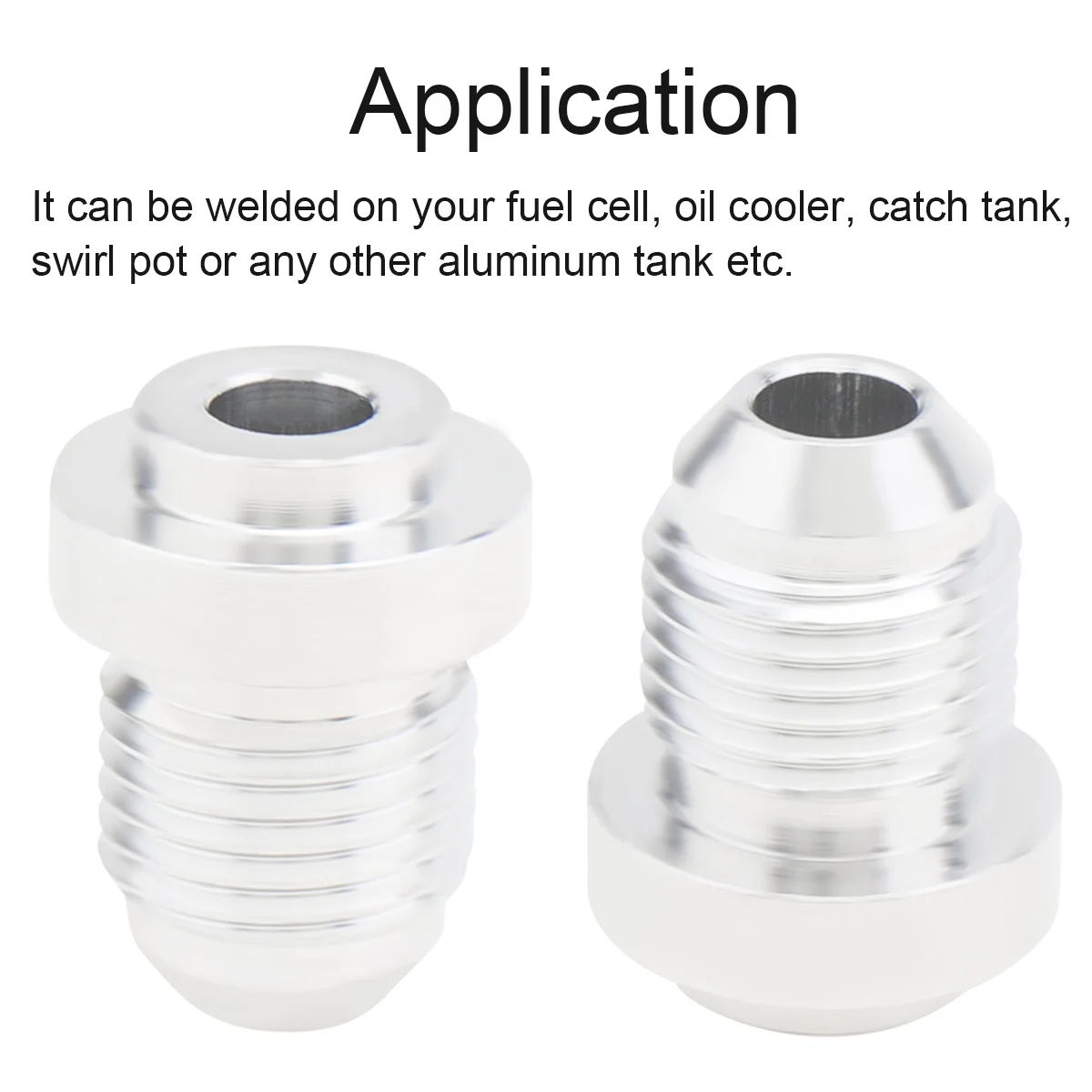 2 قطعة سبائك الألومنيوم 6AN ذكر لحام على Bung المناسب 6AN ذكر مضيئة لحام خزان الوقود المناسب محول موصل