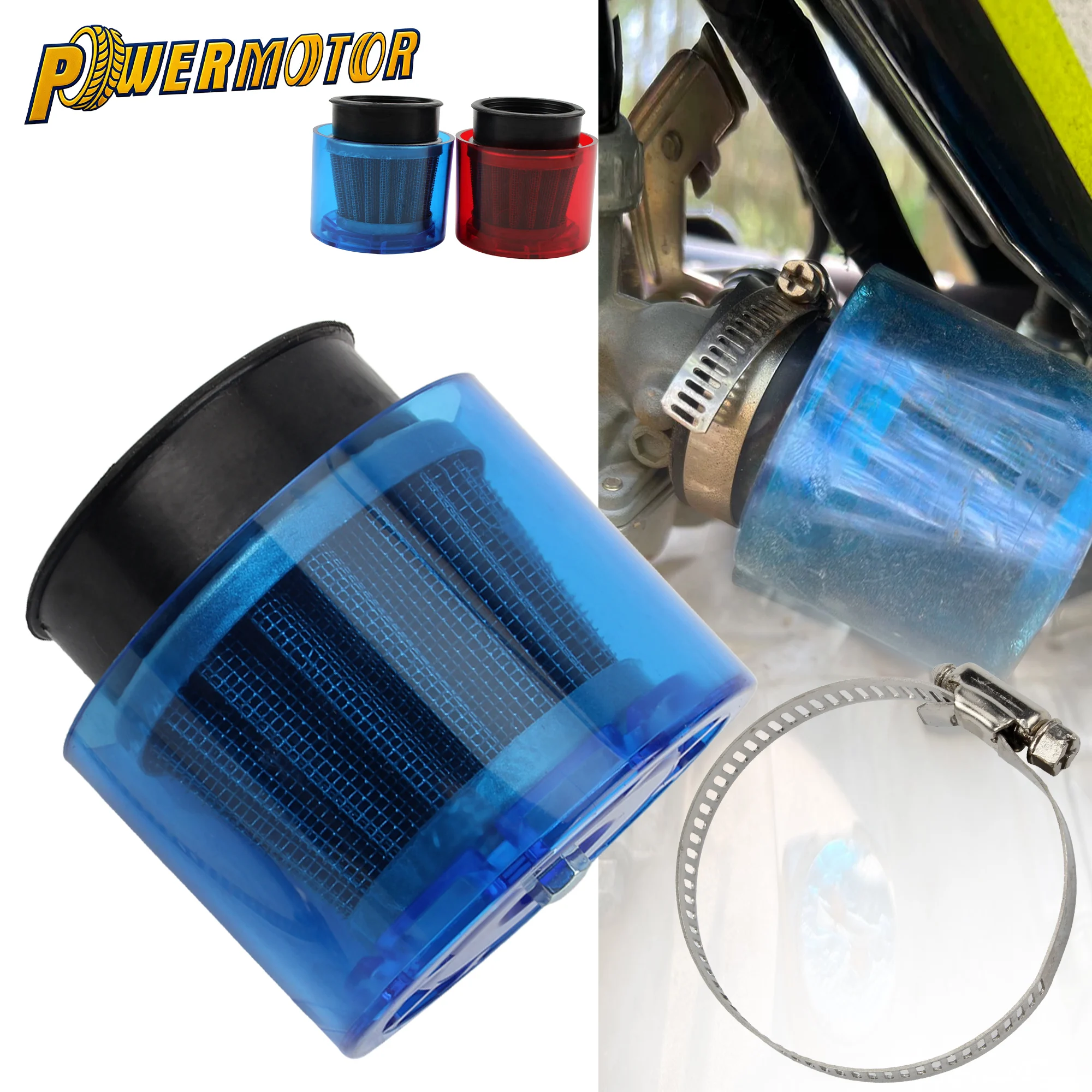 

42mm 47mm Motorcycle Air Filters Systems Straight For 50cc-250cc ATV Pit Dirt Bike Air Filter Cleaner Universal Accessories