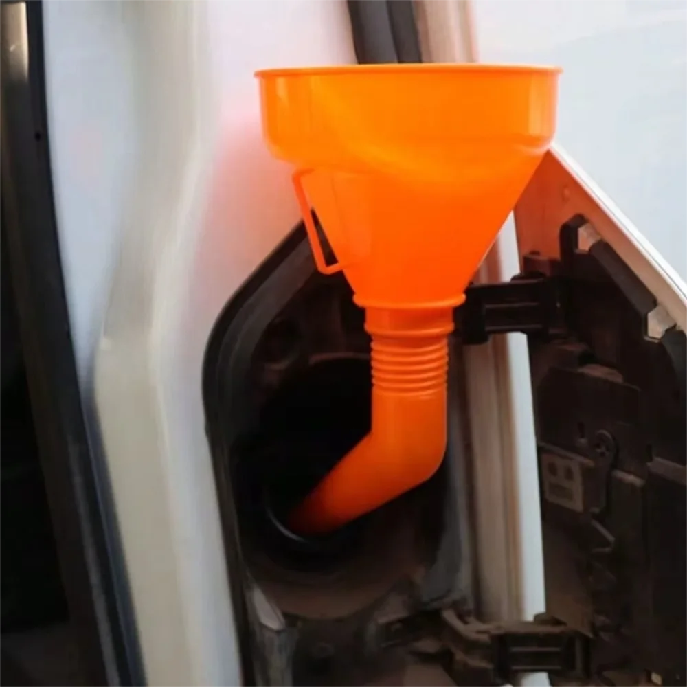 Plastic Refueling Funnel with Filter Detachable Fuel Filling Funnel Long Mouth Extension Pipe Engine Filling Funnel