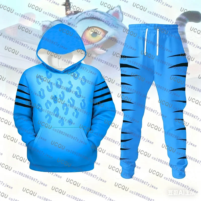 

KPop Demon Hunters Hoodie Set For Men Halloween the Tiger Outfit Cosplay Pullover Hoodie Autumn Winter Cosplay Sweatshirt Suit