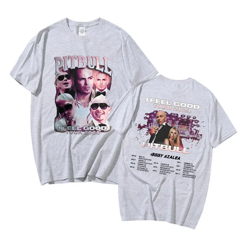 Mr. Worldwide Hip Hop Rapper Pitbull Print T-shirts Summer Men Women Harajuku Cotton T-shirt Short Sleeve Male Streetwear