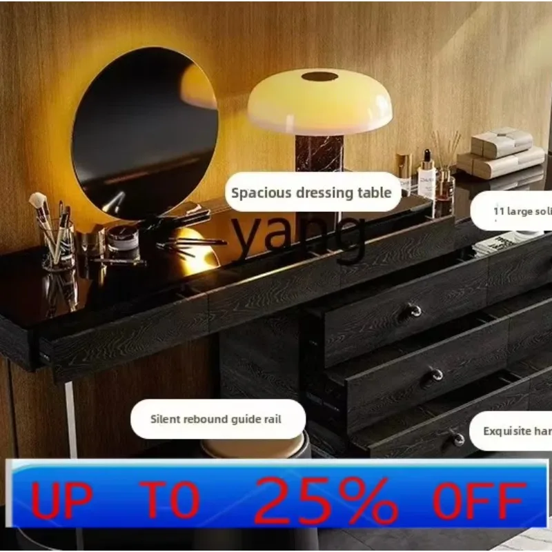 LH dresser retractable chest integrated Italian minimalist bedroom bedside dressing table